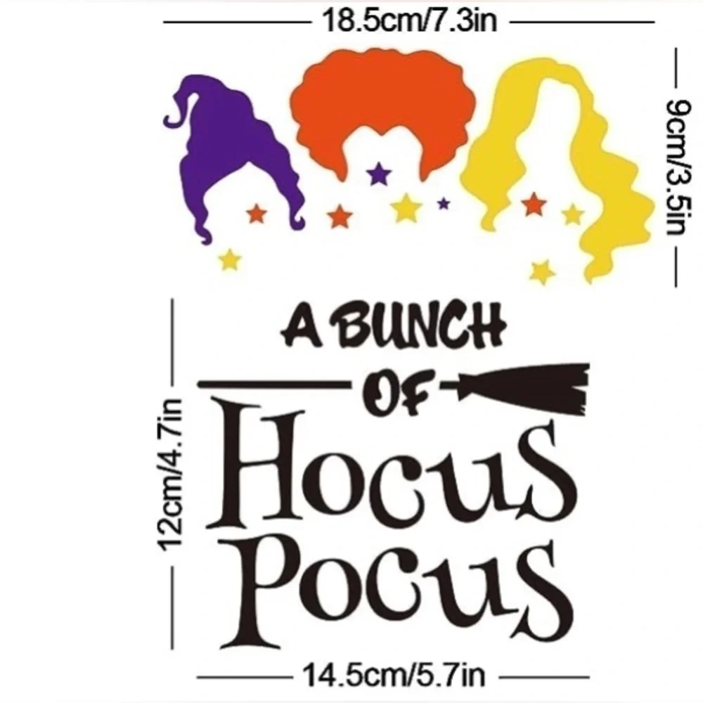 Hocus pocus Halloween stickers wall decor window stickers window clings